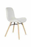 Eetkamerstoel Lester beige - Set 2 - gevlochten zitting - metalen poten 