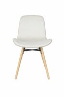Eetkamerstoel Lester beige - Set 2 - gevlochten zitting - metalen poten 