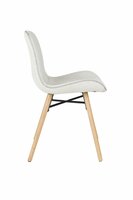 Eetkamerstoel Lester beige - Set 2 - gevlochten zitting - metalen poten 