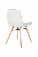 Eetkamerstoel Lester beige - Set 2 - gevlochten zitting - metalen poten 