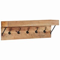 Kapstok Manny met plank Bruin 73 x 19 x 23 cm Massief acaciahout