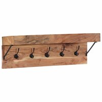 Kapstok Manny met plank Bruin 73 x 19 x 23 cm Massief acaciahout