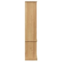 Vitrinekast VIGO 85x35x170 cm massief licht bruin grenenhout