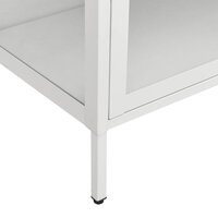 Vitrinekast Amber 90x40x180 cm staal en gehard glas wit