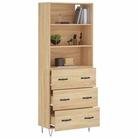 Kast Mireille - 180 cm - blank - 3 lades en 3 open vakken