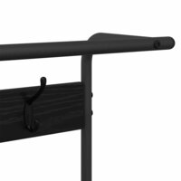 Kapstok Hansi met plank Zwart eiken 95 x 34 x 184 cm Bewerkt hout