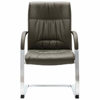 Eetkamerstoel Claudia - kunstleer grijs - chroom - swingchair