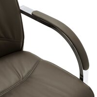 Eetkamerstoel Claudia - kunstleer grijs - chroom - swingchair
