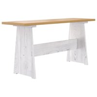 Eethoek REINE massief grenenhout honingbruin en transparant wit