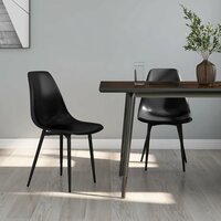 Eetkamerstoelen Pepi SET 2 st kunststof zwart