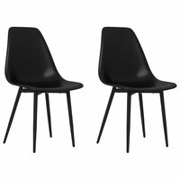 Eetkamerstoelen Pepi SET 2 st kunststof zwart