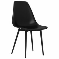 Eetkamerstoelen Pepi SET 2 st kunststof zwart