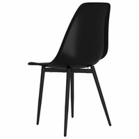 Eetkamerstoelen Pepi SET 2 st kunststof zwart