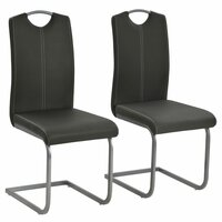 Eetkamerstoelen Jakob SET 2 st kunstleer grijs