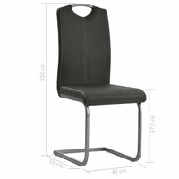Eetkamerstoelen Jakob SET 2 st kunstleer grijs