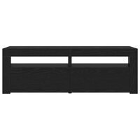 Tv-meubel Alpha met LED 120x35x40 cm hout zwart eike