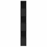 Boekenkast/kamerscherm 60x24x186 cm zwart eikenkleurig