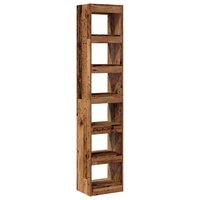 Boekenkast/kamerscherm 40x30x198 cm oud houtkleurig