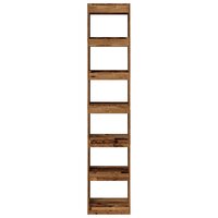 Boekenkast/kamerscherm 40x30x198 cm oud houtkleurig