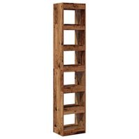 Boekenkast/kamerscherm 40x30x198 cm oud houtkleurig