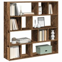 Boekenkast/kamerscherm Fox 105x24x102 cm oud houtkleurig
