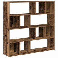 Boekenkast/kamerscherm Fox 105x24x102 cm oud houtkleurig