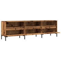 Tv-meubel Rico 150x30x44,5 cm bewerkt hout oud houtkleurig