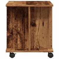Tv-meubel met wieltjes 80x40x45 cm bewerkt hout oud houtkleurig