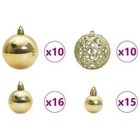 Kunstkerstboom wit met gouden ballen en 300 LED met standaard Wit 300 cm