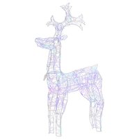 Kerstversiering rendier 90 LED&#039;s 60x16x100 cm acryl