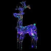 Kerstversiering rendier 90 LED&#039;s 60x16x100 cm acryl