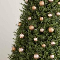 120-delige Kerstballenset met piek en 300 LED&#039;s ros&eacute;goud