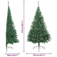 Kunst Kerstboom met verlichting met 300 LED Groen 210 cm PVC