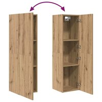 Tv-meubelset Wouter 4 pcs artisanaal eikenkleurig 30.5 x 30 x 110 cm