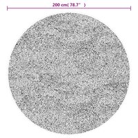 Vloerkleed wasbaar anti-slip &Oslash; 200 cm meerkleurig