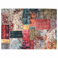 Vloerkleed wasbaar anti-slip 150x230 cm patchwork meerkleurig