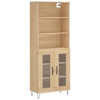 Hoge kast Sjoerd 69,5x34x180 cm hout sonoma eikenkleurig