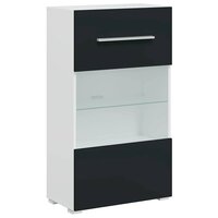 Tv-meubels met LED-verlichting bewerkt hout mat indigo - 5-delig