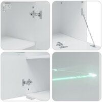 Tv-meubels met LED-verlichting bewerkt hout mat indigo - 5-delig