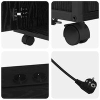 Kantoor kast met oplaadstation Zwart eiken 61 x 46 x 67 cm