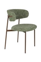 Eetkamerstoel Claes SET 2 stoelen groene stof met bruine poten