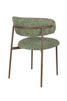 Eetkamerstoel Claes SET 2 stoelen groene stof met bruine poten