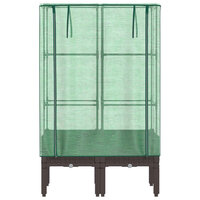 Plantenbak op pootjes met kashoes 80x40x140 cm rattanlook