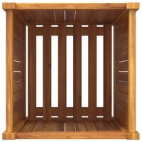 Plantenbak Bas met voering 42x42x75 cm massief acaciahout