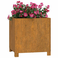 Plantenbakken met poten SET 2  roestig 40x40x40 cm cortenstaal