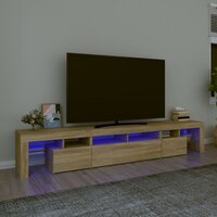 Tv-meubel Vario  met LED-verlichting 230x36,5x40cm eikenkleurig