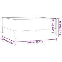 Plantenbak Simon verhoogd 100x100x41 cm cortenstaal