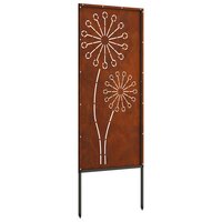 Tuin Privacy Screen Fretwerk Flower Roestig 50 x 140 cm Cortenstaal