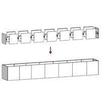 Plantenbak Armin roestig 280x40x40 cm weervast cortenstaal