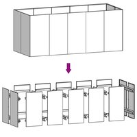 Plantenbak Miso verhoogd 200x80x80 cm cortenstaal